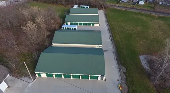 Aerial view of Main Street Storage